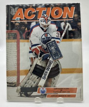 Action Edmonton Oilers Official Program March 15 1987 VS. Whalers